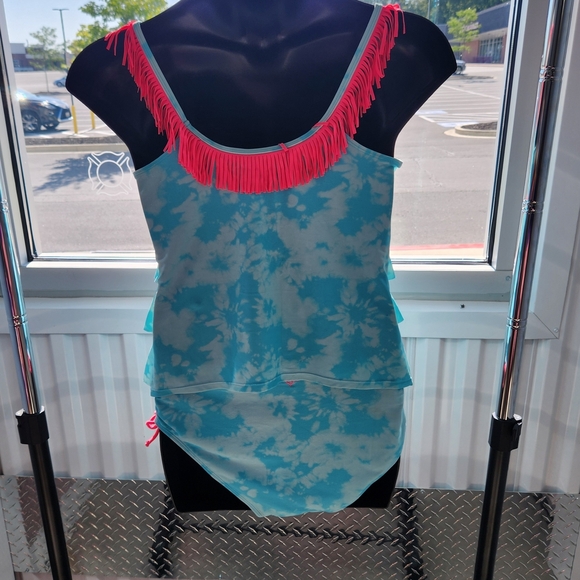 NWOT Justice Blue and Pink Kids Swim Two Piece - Picture 3 of 3